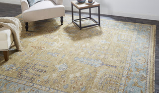 Feizy Carrington 6501F Gold/Gray Area Rug Lifestyle Image Feature