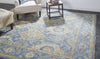 Feizy Carrington 6502F Blue/Gold Area Rug Lifestyle Image Feature