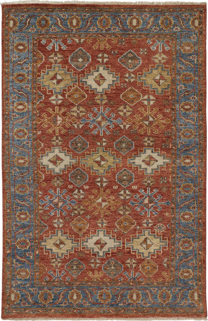 Feizy Carrington 6505F Rust/Blue Area Rug main image