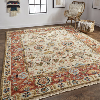 Feizy Carrington 6805F Beige/Rust Area Rug Lifestyle Image