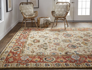 Feizy Carrington 6805F Beige/Rust Area Rug Lifestyle Image