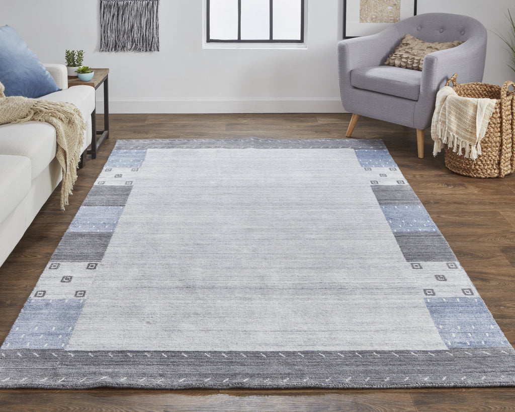 Feizy Legacy 6575F Blue/Gray Area Rug Lifestyle Image Feature