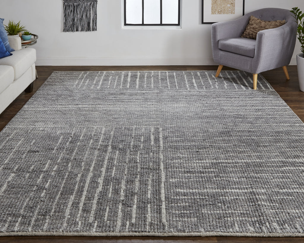 Feizy Alford 6913F Charcoal Area Rug Lifestyle Image Feature
