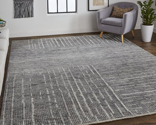 Feizy Alford 6913F Charcoal Area Rug Lifestyle Image