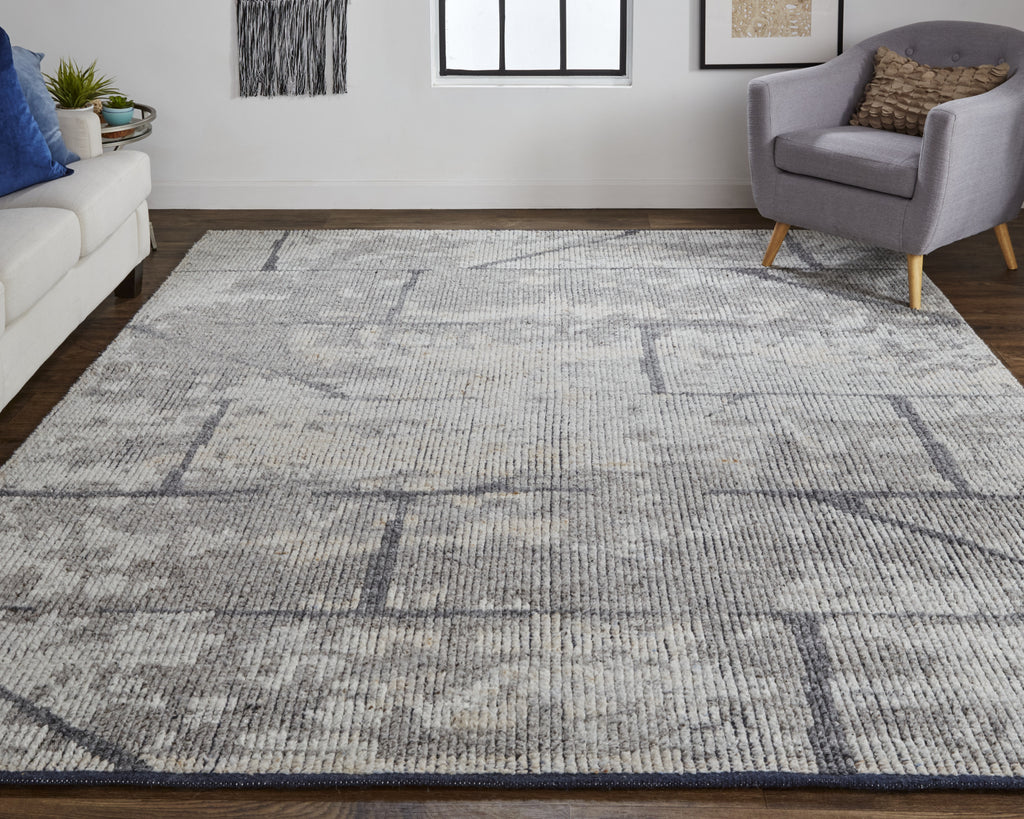 Feizy Alford 6925F Gray/Charcoal Area Rug Lifestyle Image Feature