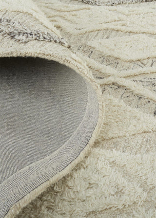 Feizy Anica 8006F Gray Area Rug Corner Image with Rug Pad