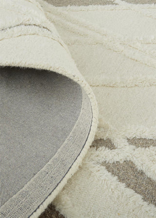 Feizy Anica 8008F Ivory/Beige Area Rug Corner Image with Rug Pad