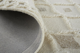 Feizy Anica 8011F Ivory Area Rug Corner Image with Rug Pad