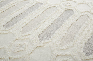 Feizy Anica 8013F Ivory Area Rug Corner Image with Rug Pad