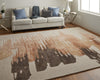 Feizy Anya 8883F Rust/Brown Area Rug Lifestyle Image