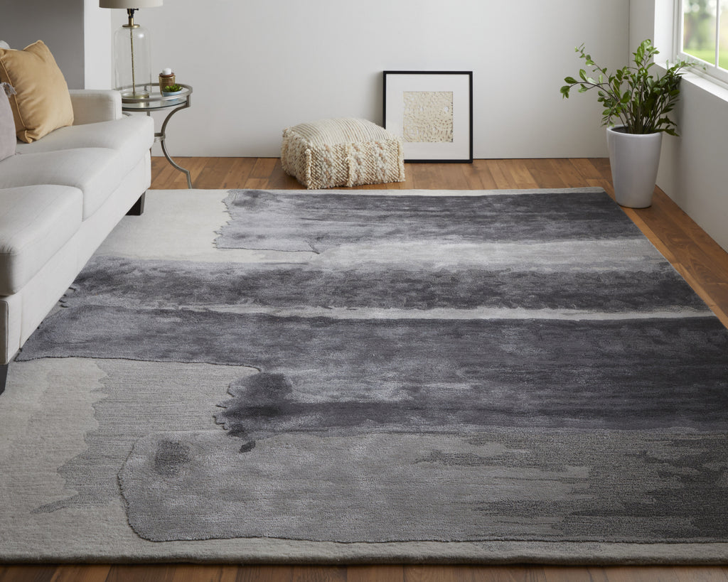 Feizy Anya 8921F Charcoal/Ivory Area Rug Lifestyle Image Feature
