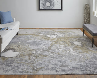 Feizy Astra 39L3F Gray/Gold Area Rug Lifestyle Image