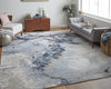 Feizy Astra 39L4F Gray/Navy Area Rug Lifestyle Image Feature