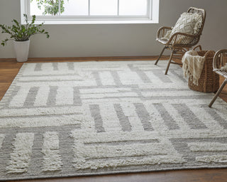 Feizy Ashby 8909F Ivory/Gray Area Rug Lifestyle Image