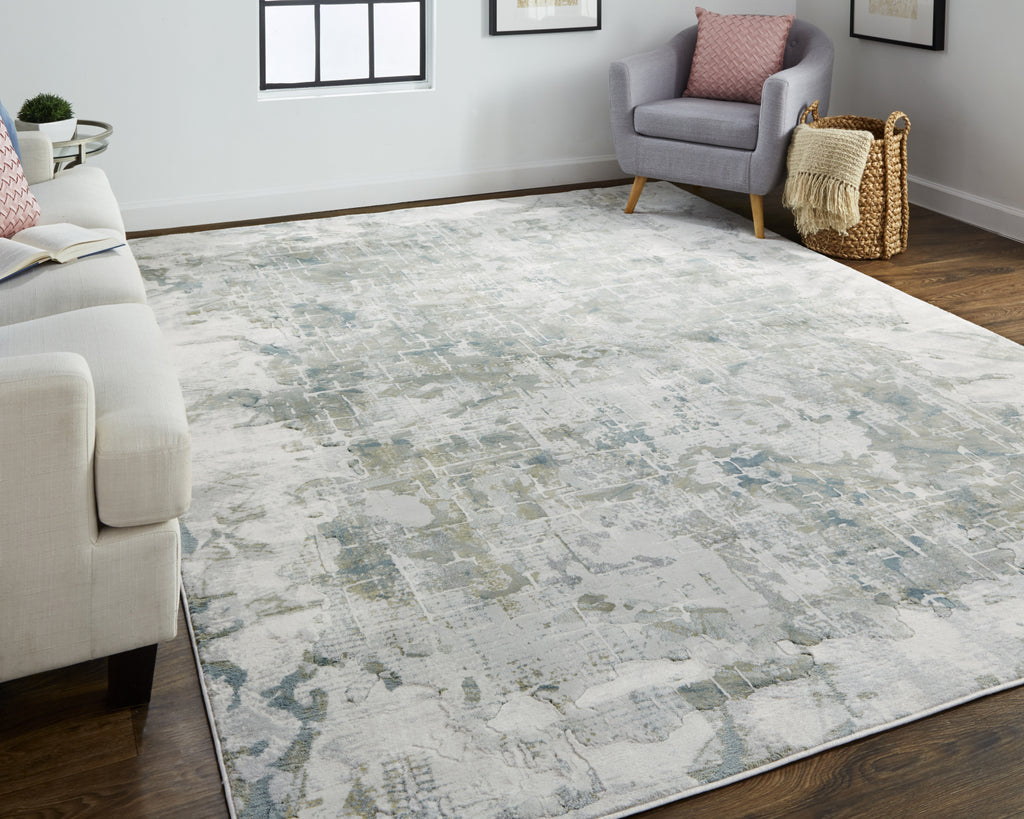 Feizy Atwell 3146F Green/Gray Area Rug Lifestyle Image Feature