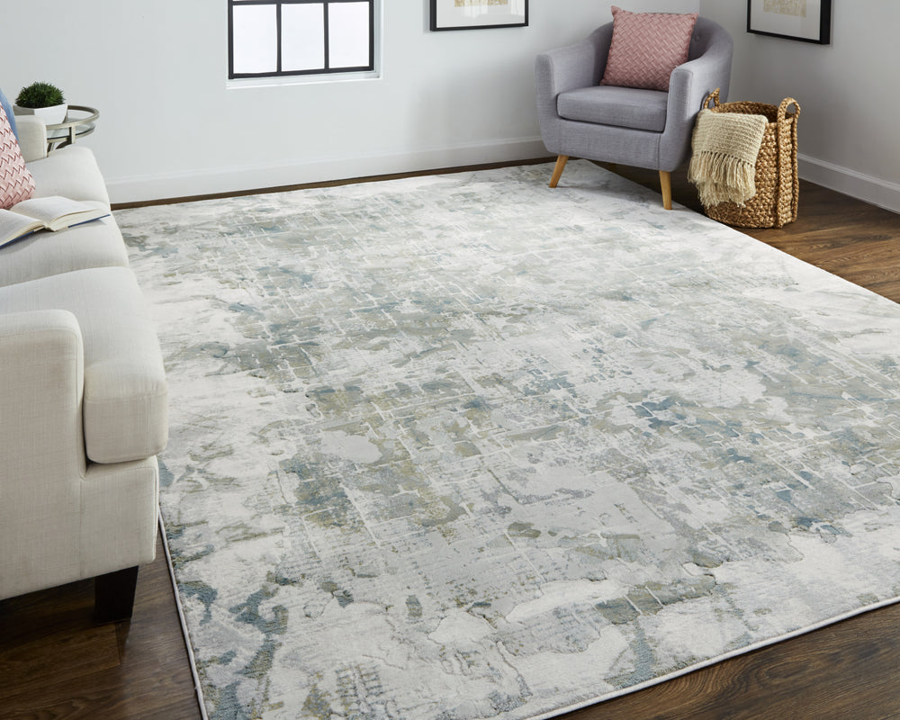 Feizy Atwell 3146F Green/Gray Area Rug Lifestyle Image Feature