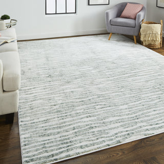 Feizy Atwell 3218F Green/Gray Area Rug Lifestyle Image Feature