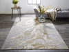 Feizy Aura 3563F Beige/Gray Area Rug Lifestyle Image Feature