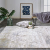 Feizy Aura 3567F Beige/Gold Area Rug Lifestyle Image Feature