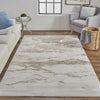 Feizy Aura 3727F Beige/Gold Area Rug Lifestyle Image Feature