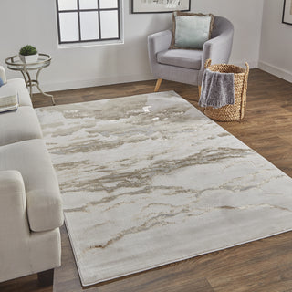 Feizy Aura 3727F Beige/Gold Area Rug Lifestyle Image