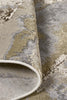 Feizy Aura 3737F Gold/Gray Area Rug Corner Image with Rug Pad