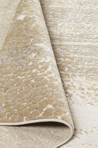 Feizy Aura 3739F Ivory/Gold Area Rug Corner Image