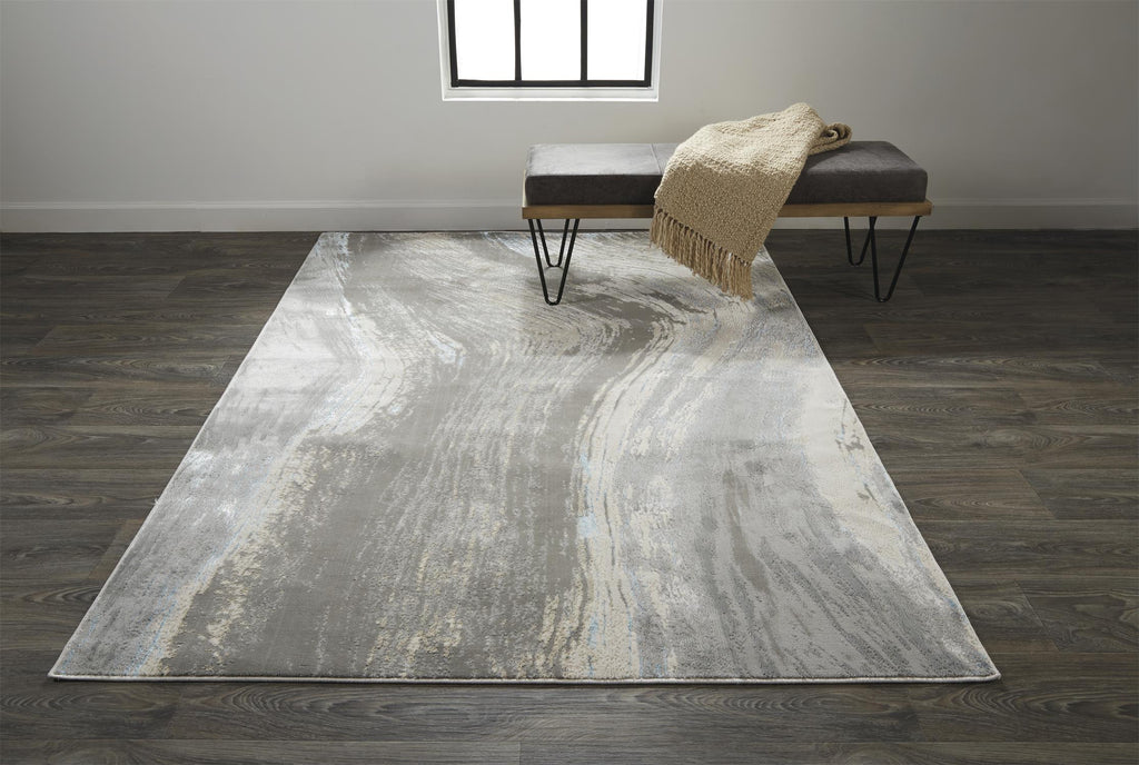 Feizy Azure 3524F Gray/Silver Area Rug Lifestyle Image Feature