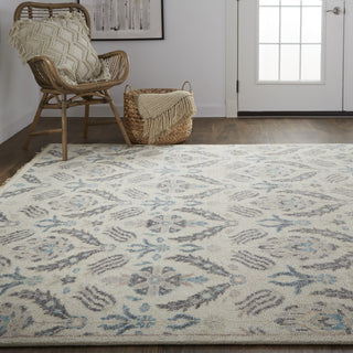 Feizy Beall 6711F Beige/Blue Area Rug Lifestyle Image