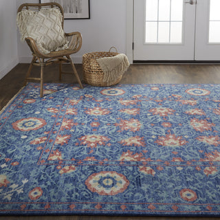 Feizy Beall 6713F Blue/Orange Area Rug Lifestyle Image