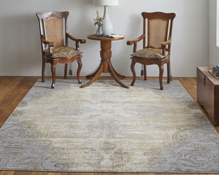 Feizy Celene 39L1F Beige/Gray Area Rug Lifestyle Image