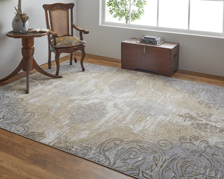 Feizy Celene 39L1F Beige/Gray Area Rug Lifestyle Image