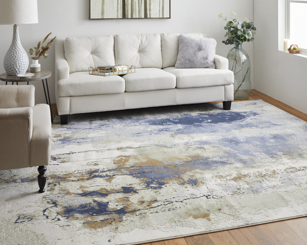 Feizy Clio 39K1F Blue/Multi Area Rug Lifestyle Image Feature