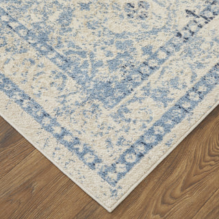 Feizy Camellia 39K7F Blue/Ivory Area Rug Lifestyle Image