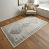 Feizy Camellia 39K9F Blue/Ivory Area Rug Lifestyle Image Feature