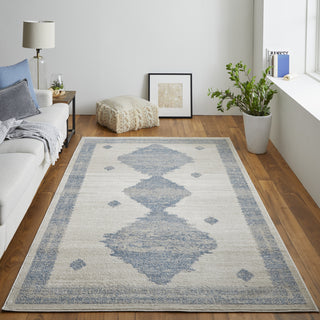 Feizy Camellia 39K9F Blue/Ivory Area Rug Lifestyle Image