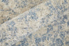 Feizy Camellia 39KAF Blue/Ivory Area Rug Corner Image with Rug Pad