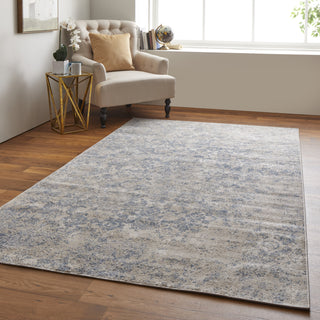 Feizy Camellia 39KAF Blue/Ivory Area Rug Lifestyle Image