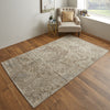 Feizy Camellia 39KAF Tan/Ivory Area Rug Lifestyle Image Feature
