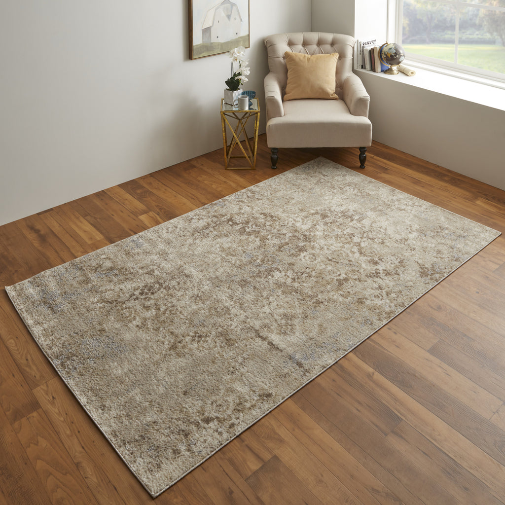 Feizy Camellia 39KAF Tan/Ivory Area Rug Lifestyle Image Feature