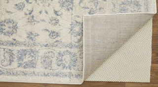 Feizy Camellia 39KCF Ivory/Blue Area Rug Corner Image