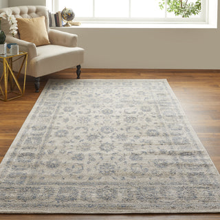 Feizy Camellia 39KCF Ivory/Blue Area Rug Lifestyle Image