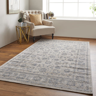 Feizy Camellia 39KCF Ivory/Blue Area Rug Lifestyle Image