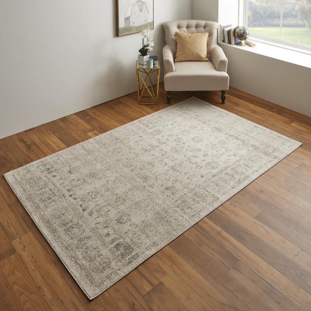 Feizy Camellia 39KCF Ivory/Gray Area Rug Lifestyle Image Feature