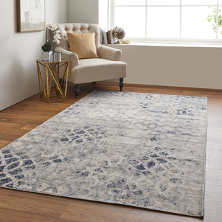 Feizy Camellia 39KGF Ivory/Blue Area Rug Lifestyle Image