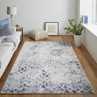 Feizy Camellia 39KGF Ivory/Blue Area Rug Lifestyle Image