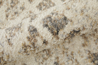 Feizy Camellia 39KGF Ivory/Gray Area Rug Corner Image with Rug Pad