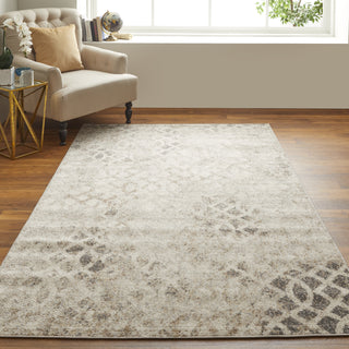 Feizy Camellia 39KGF Ivory/Gray Area Rug Lifestyle Image