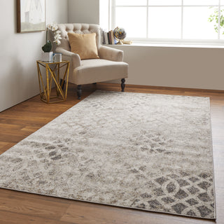 Feizy Camellia 39KGF Ivory/Gray Area Rug Lifestyle Image