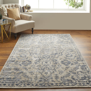 Feizy Camellia 39KHF Blue/Gray Area Rug Lifestyle Image